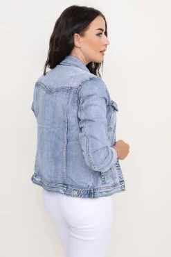 Damskie Włoski Jasnoniebieska Kurtka jeansowa NORA