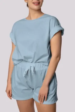 Polski Jasnoniebieska Piżama z szortami BLISS
