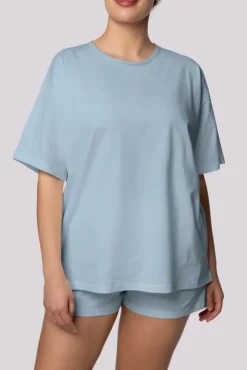 Polski Jasnoniebieska Piżama z szortami BLISS