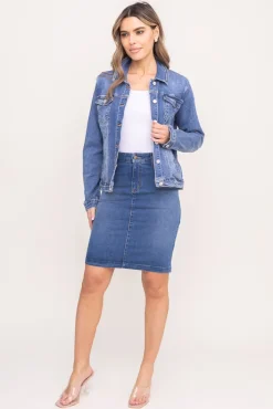 Polski Jasnoniebieska Spódnica jeansowa NOIZI