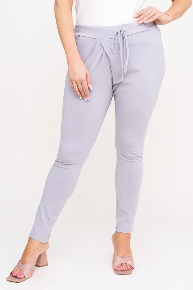 Damskie Polski Jasnoszare Spodnie LOTARIO