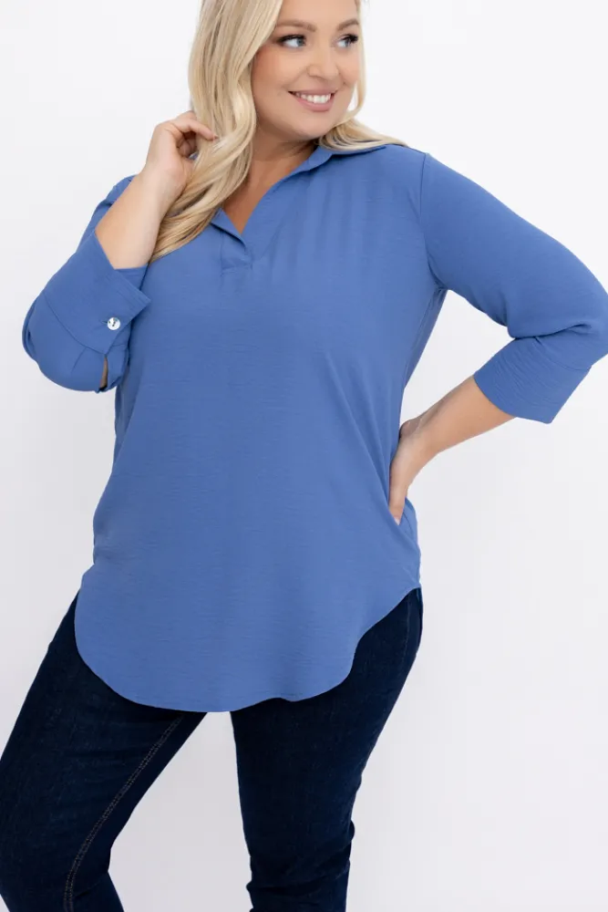 Damskie Polski Jeansowoniebieska Koszula VENTELI