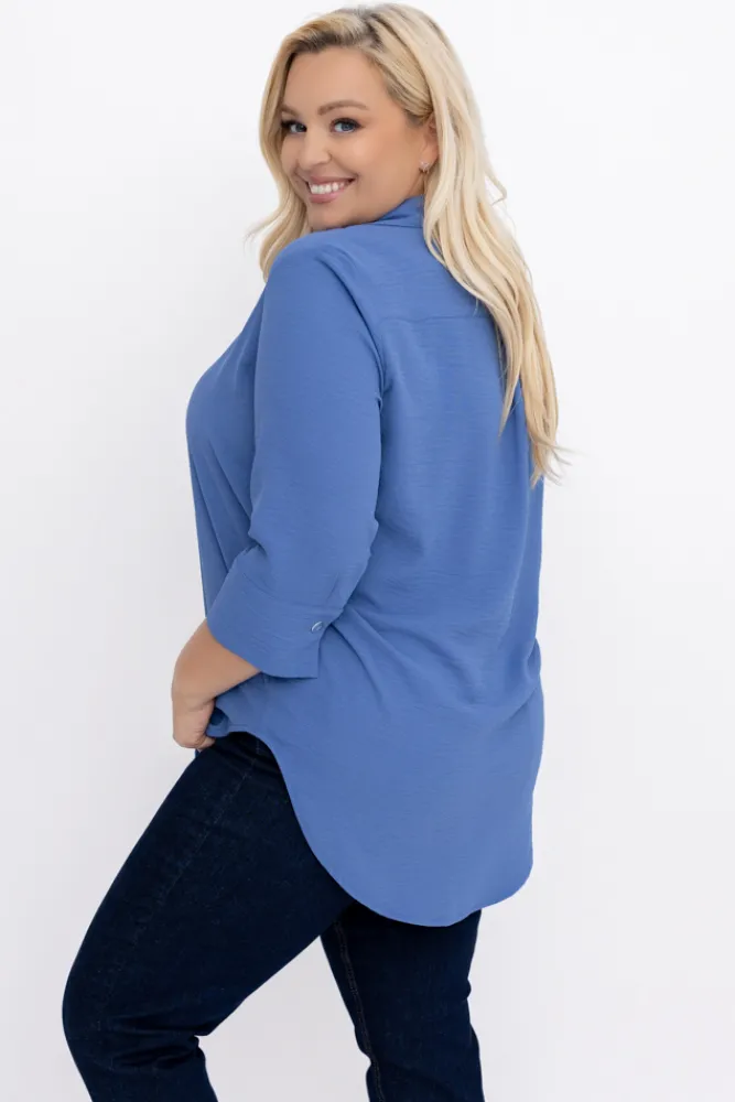 Damskie Polski Jeansowoniebieska Koszula VENTELI