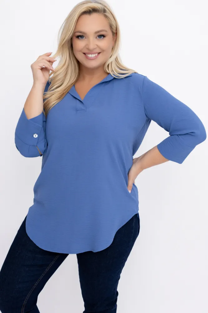 Damskie Polski Jeansowoniebieska Koszula VENTELI