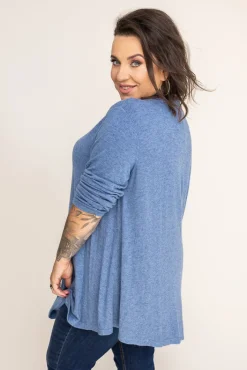 Damskie Włoski Jeansowo Sweter VERGEMO