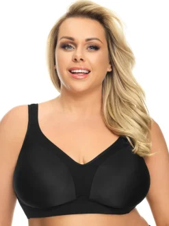 Gorsenia K422 biustonosz miękki bez drutów Czarny ANYA