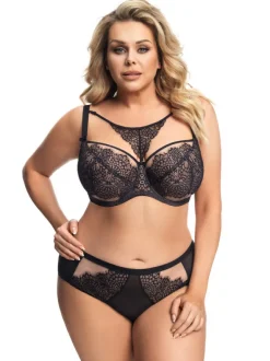 Polski K677 biustonosz miękki BIG czarny RAVENNA