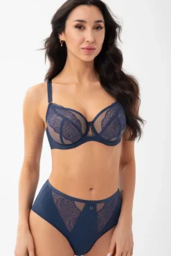 Gorsenia K910 biustonosz miękki granatowy NARCISA