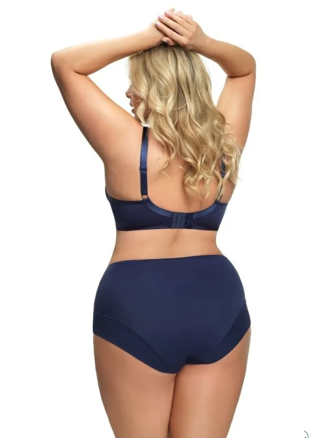 Gorsenia K496 biustonosz miękki na drutach granatowy PARADISE