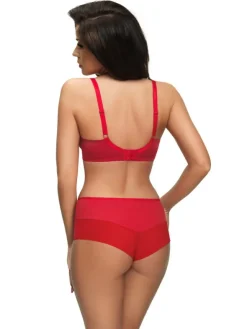 Gorsenia K496 biustonosz miękki na drutach czerwony PARADISE