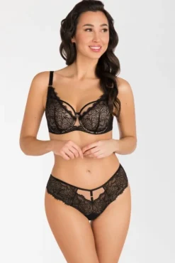 Gorsenia K814 biustonosz półusztywniany na drutach czarny NOELLE