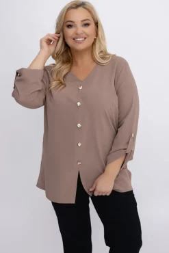 Damskie Polski Kakaowa Koszula SAVIA