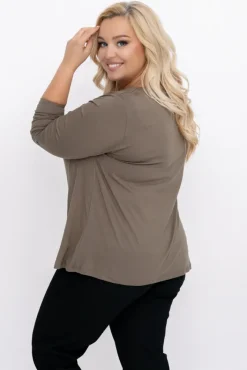 Damskie Włoski Kawowa Bluzka LANTIGRA
