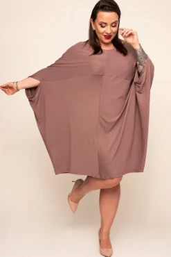 Polski Kawowa Sukienka HERMI