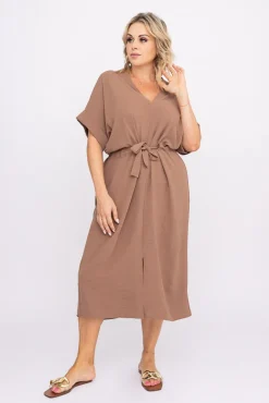 Polski Kawowa Sukienka MICHIGAN