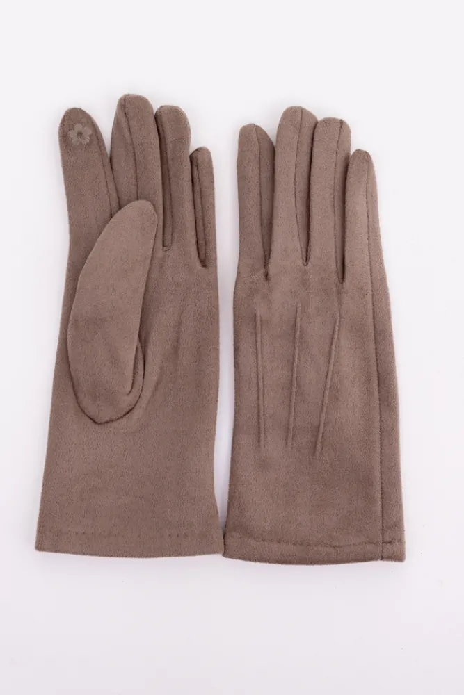 Polski Kawowe rękawiczki zamszowe VAYARI