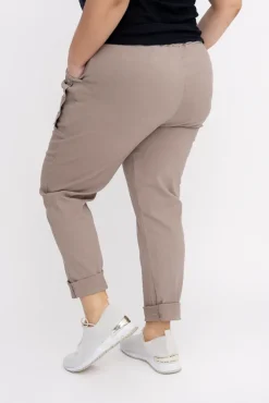 Damskie Włoski Kawowe Spodnie SENDI