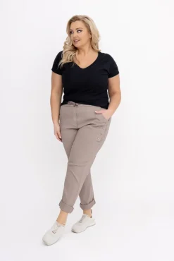 Damskie Włoski Kawowe Spodnie SENDI