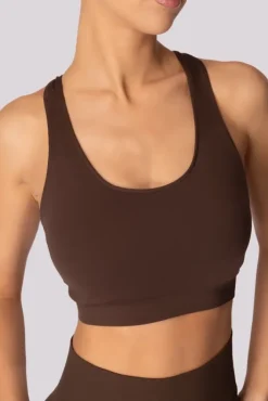 Damskie Polski Kawowy Top BASE