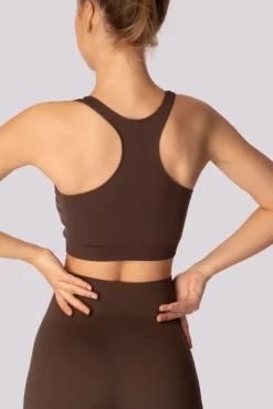 Damskie Polski Kawowy Top BASE