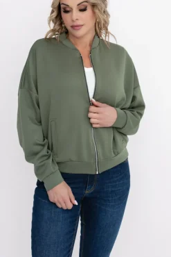 Damskie Włoski Khaki Bluza GIRTI