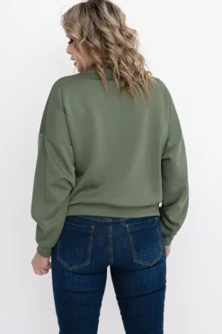 Damskie Włoski Khaki Bluza GIRTI