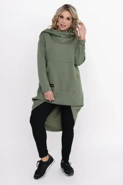 Damskie Włoski Khaki Bluza z kapturem OASIS