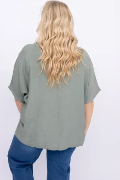 Damskie Włoski Khaki Bluzka OZURI