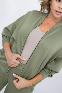 Damskie Włoski Khaki Komplet dresowy KELIN