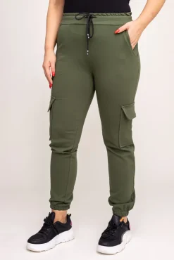 Damskie Włoski Khaki Spodnie bojówki LENVI