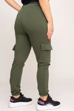 Damskie Włoski Khaki Spodnie bojówki LENVI