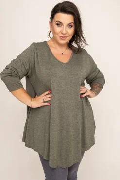 Damskie Włoski Khaki Sweter VERGEMO