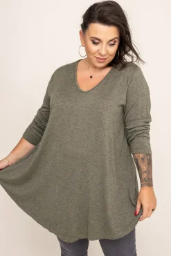 Damskie Włoski Khaki Sweter VERGEMO