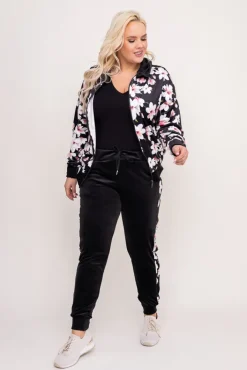 Damskie Włoski Komplet Dresowy welurowy KARMENIO Wzór 2