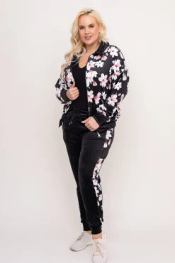 Damskie Włoski Komplet Dresowy welurowy KARMENIO Wzór 2