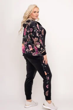 Damskie Włoski Komplet Dresowy welurowy KARMENIO Wzór 1