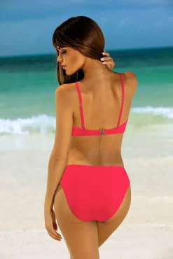 Polski Koralowy Strój Kąpielowy ROSOLINI dwuczęściowy L2538