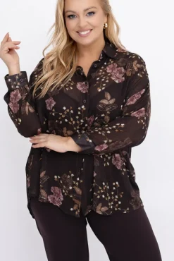 Damskie Włoski Koszula prześwitująca GERLIN Wzór 4