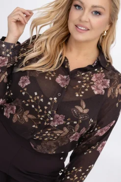 Damskie Włoski Koszula prześwitująca GERLIN Wzór 4