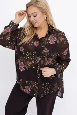 Damskie Włoski Koszula prześwitująca GERLIN Wzór 4