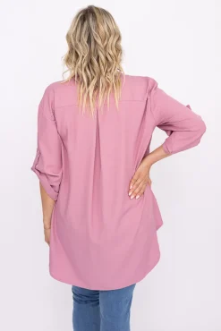 Damskie Włoski Koszula SIRIN Brudny Róż