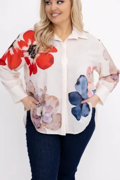 Damskie Włoski Koszula w kwiaty BAZANTI