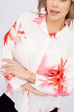 Damskie Włoski Koszula w kwiaty RITERIA Wzór 4