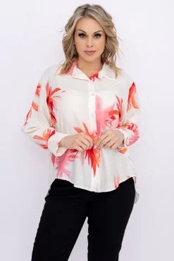 Damskie Włoski Koszula w kwiaty RITERIA Wzór 4