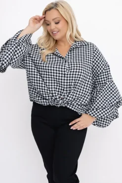 Damskie Włoski Koszula z falbanami na rękawach HERIEN Wzór 1