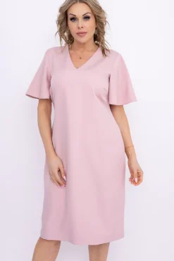 Polski Kremowo różowa Sukienka PARMI