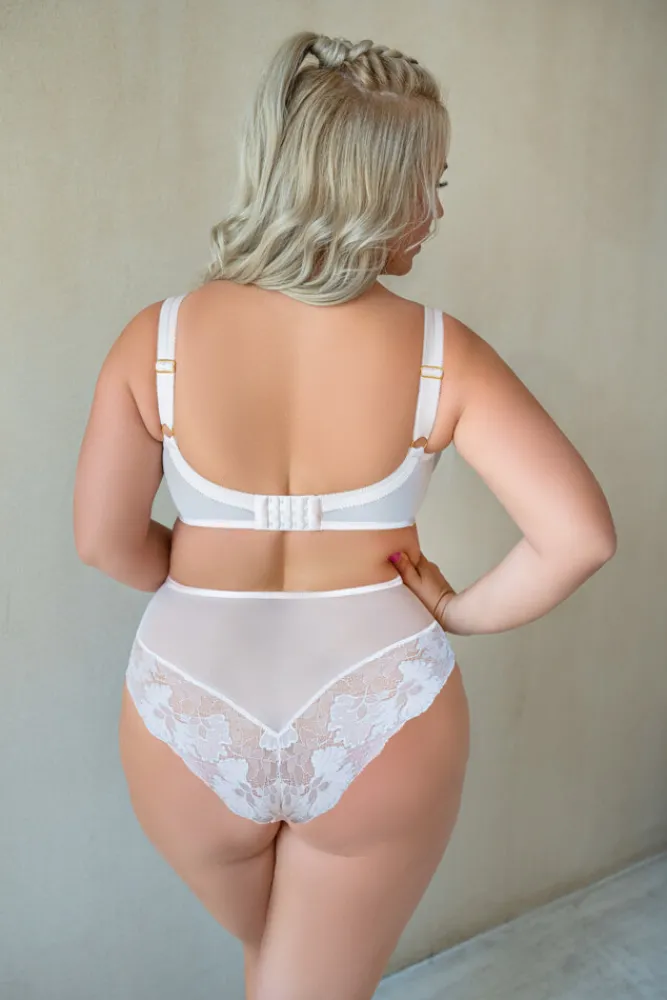 Polski Kremowy Biustonosz LUXURY Half Cup Soft