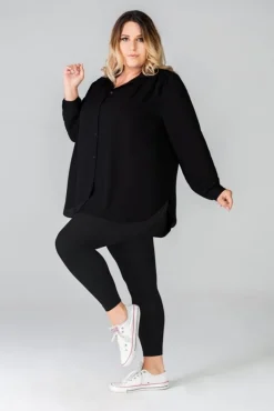 Polski Legginsy Queen Size Luiza 120 DEN Short Onyx 8