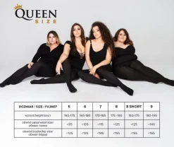 Polski Legginsy Queen Size Luiza 120 DEN Onyx