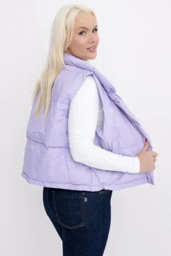 Damskie Liliowa Kamizelka ocieplana ALERVI